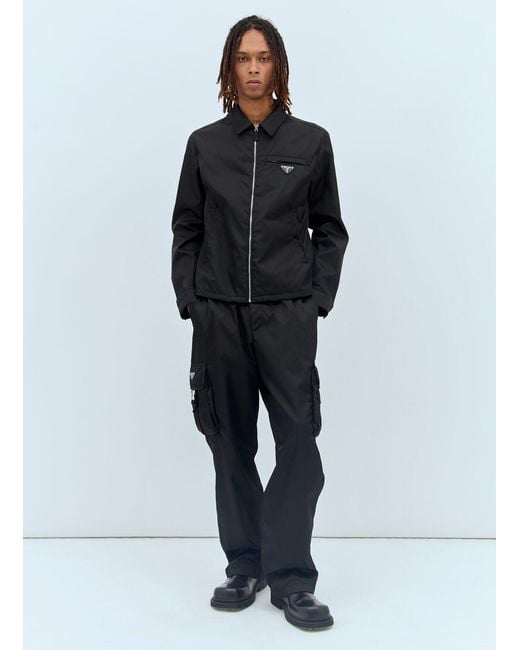 Prada Blue Re-Nylon Blouson Jacket for men