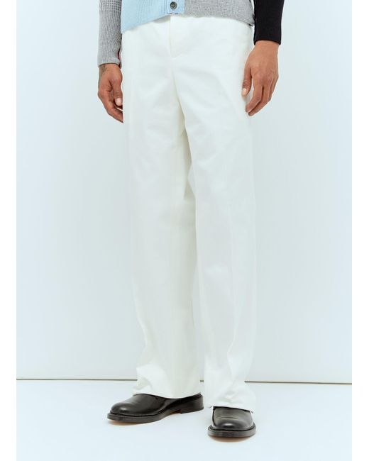 Thom Browne Blue Low-rise Twill Pants for men