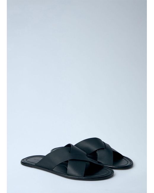 The Row Blue Malick Crossed-Strap Sandals for men
