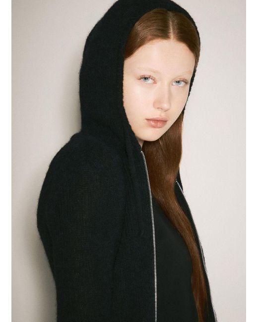 Our Legacy Black Compact Hooded Zip-up Cardigan