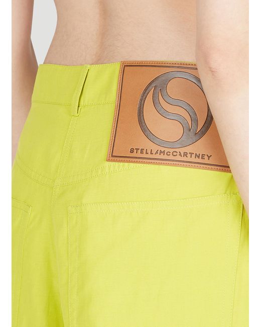 Stella McCartney Yellow Maxi Button Pants