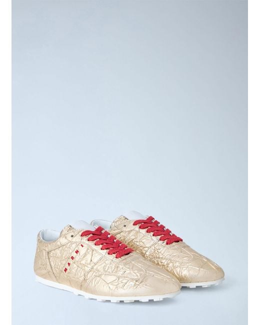 Marni White Logo Sports Sneakers