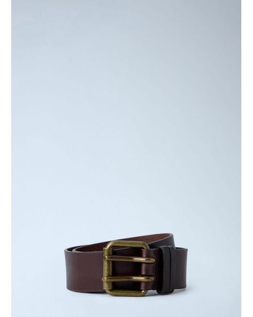 Saint Laurent Blue Motorcycle Leather Belt