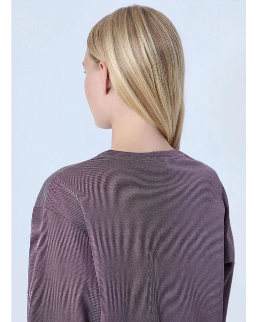 Miu Miu Gray Jacquard Jersey T-Shirt
