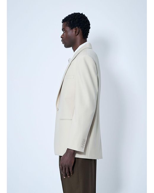 Saint Laurent White Yves Single-Breasted Blazer for men
