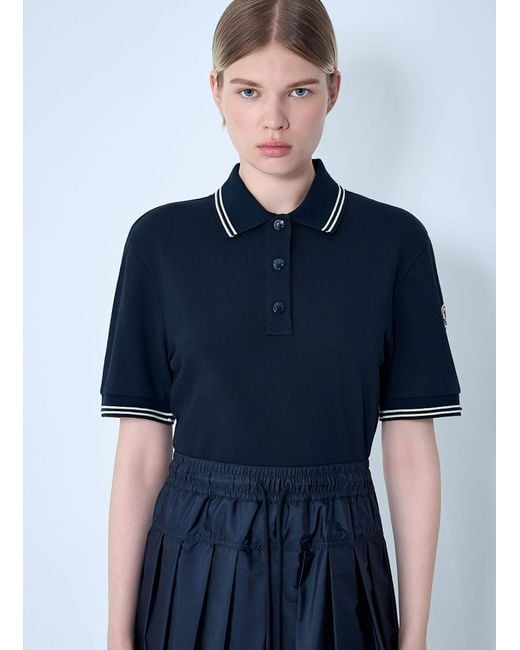 Moncler Blue Piquet Polo Shirt Dress