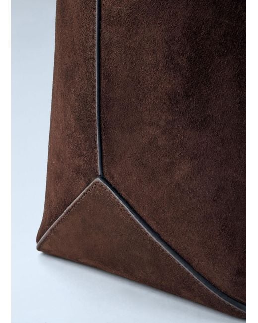 The Row Brown Medium N/S Park Edge Tote Bag