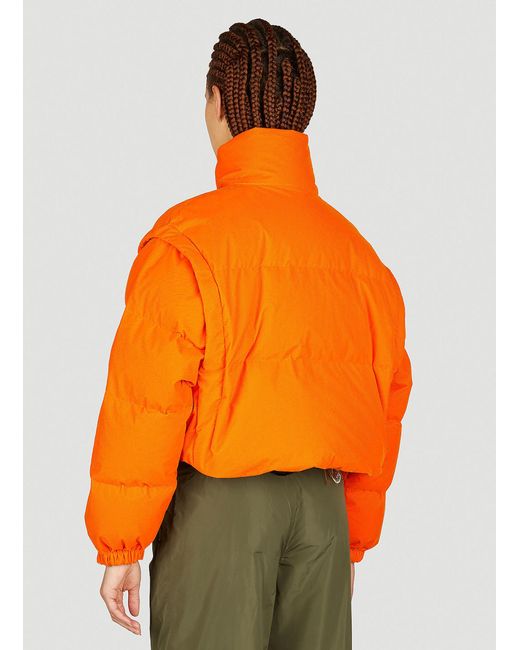 Moncler Orange Grenadelle Short Down Jacket