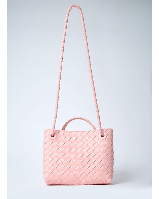 Bottega Veneta Pink Small Andiamo Handbag