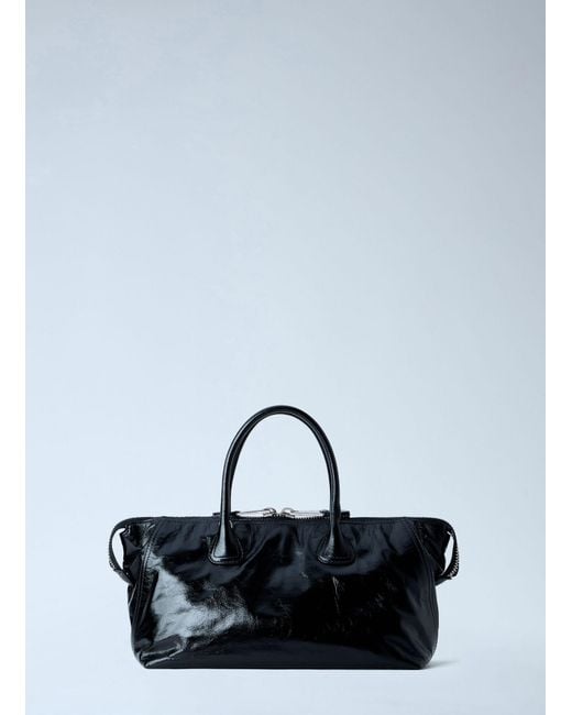 Miu Miu Blue Leather Top Handle Bag