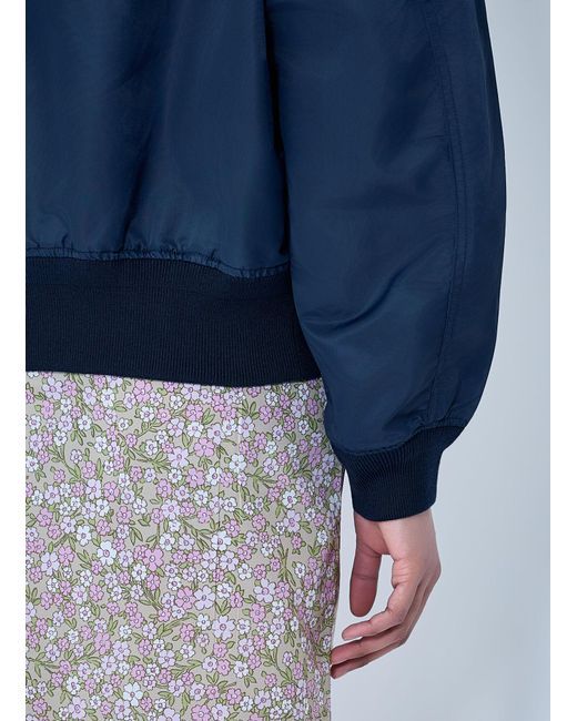 Prada Blue Zip-Up Bomber Jacket