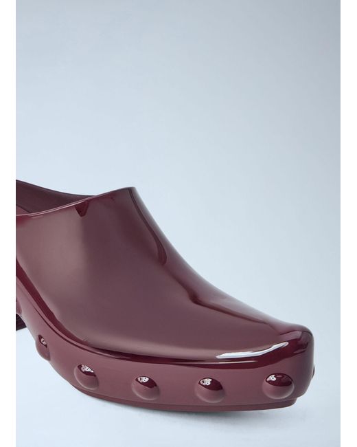 Bottega Veneta Purple Gondola Studded Rubber Mules