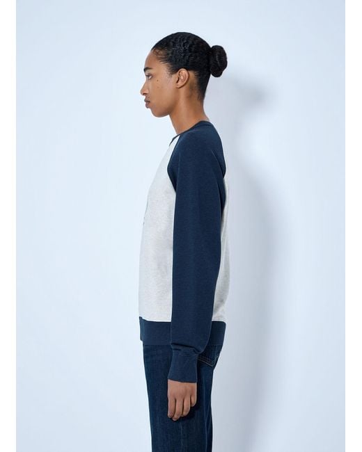Prada Blue Cotton Crew-Neck Sweatshirt
