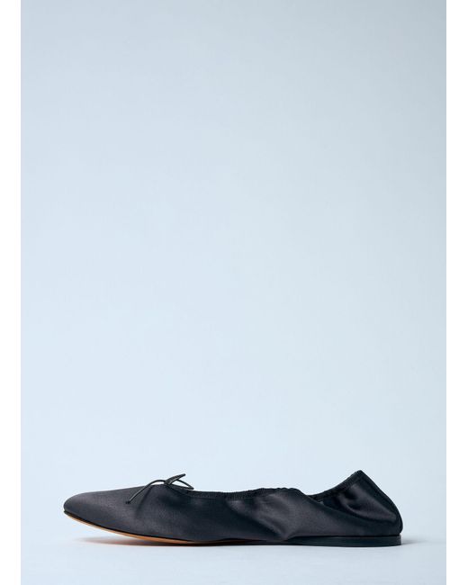 The Row Black Hereditas Ballerina Pumps