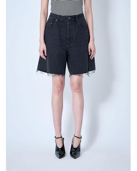 Saint Laurent Blue Denim Shorts