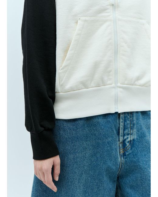 Gucci White Logo Applique Hooded Sweatshirt