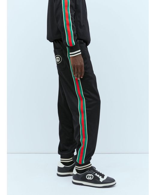 Gucci Blue Technical Jersey Track Pants for men