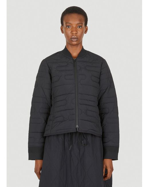 Y-3 Quilted Bomber Jacket in Black | Lyst