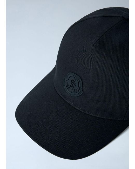 Moncler Blue Logo Motif Baseball Cap for men