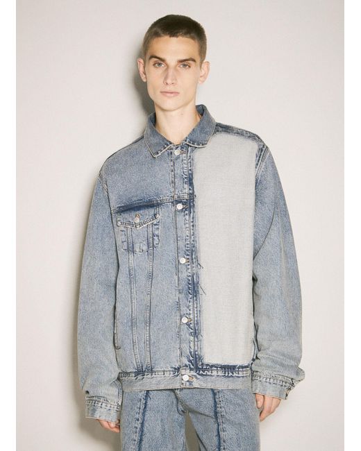 MM6 by Maison Martin Margiela Inside-Out Denim Jacket in Blue for 