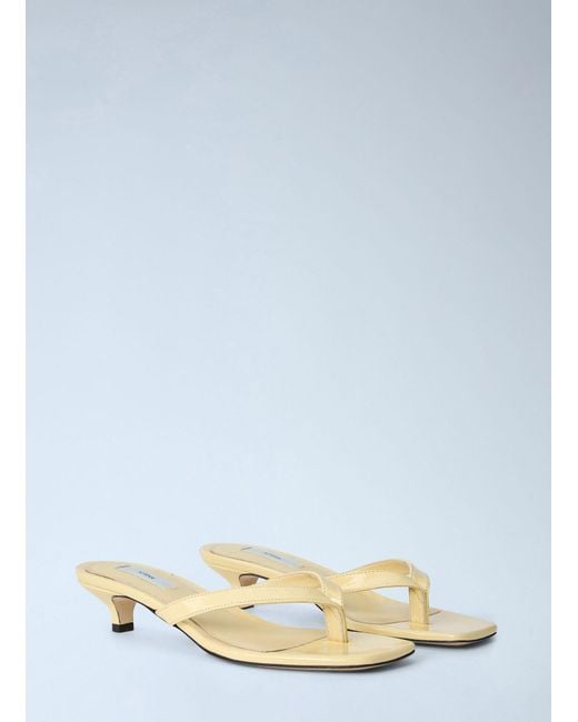 Totême Blue Naplack Heeled Flip Flops