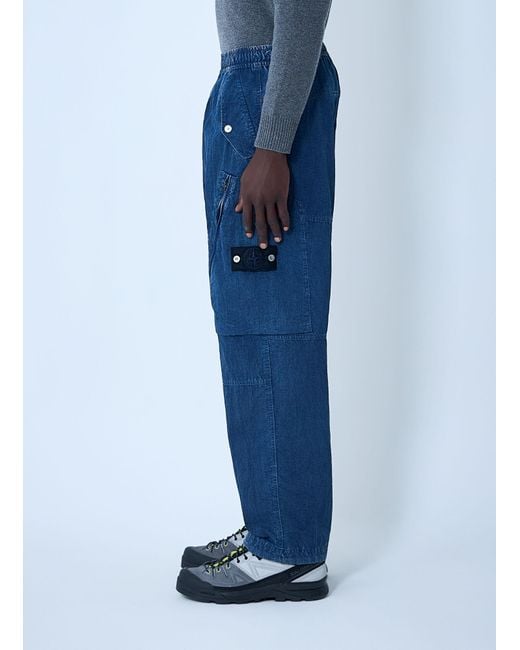 Stone Island Blue Elasticated Waistband Jeans for men