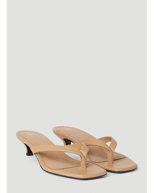 Totême  Natural Flip-flop Heeled Sandals