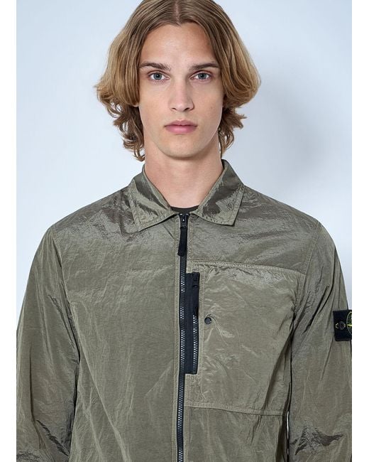 Stone Island Gray Technical Nylon Jacket for men