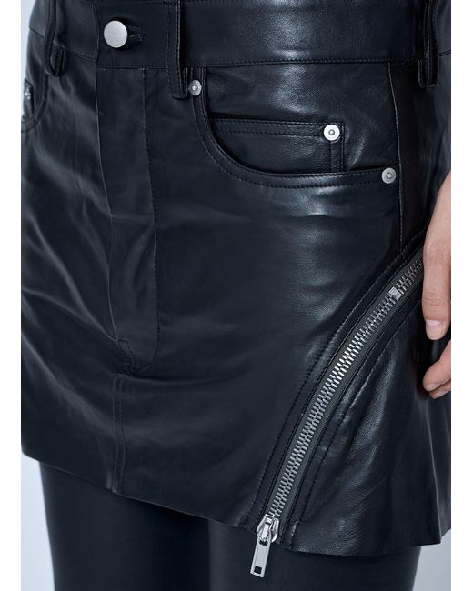 Rick Owens Blue Bolan Banana Mini Skirt