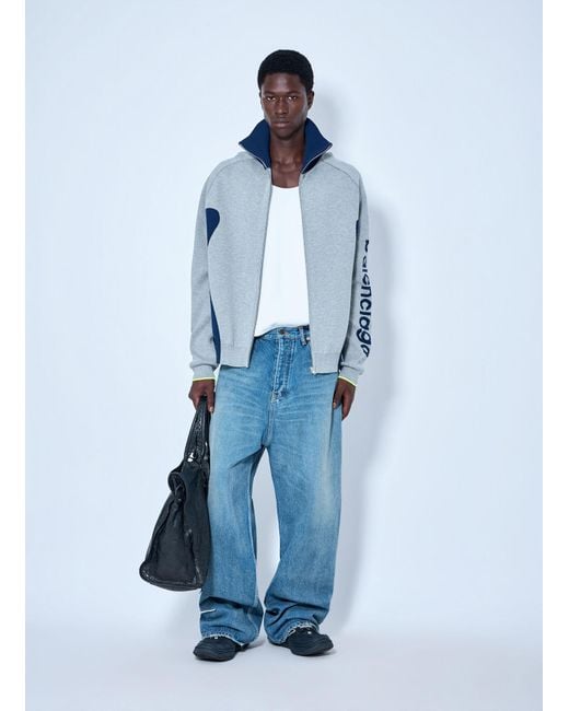 Balenciaga Blue Baggy Fit Japanese Twill Jeans for men