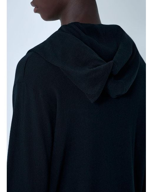Yohji Yamamoto Blue Hooded Sweater for men