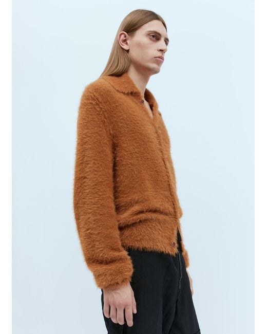 Dries Van Noten Natural Soft-fluffy Knit Cardigan for men