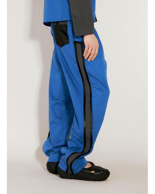 Kiko Kostadinov Blue Ugo Side Pants for men