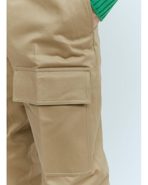 Gucci Green Wide-leg Cotton Cargo Pants for men