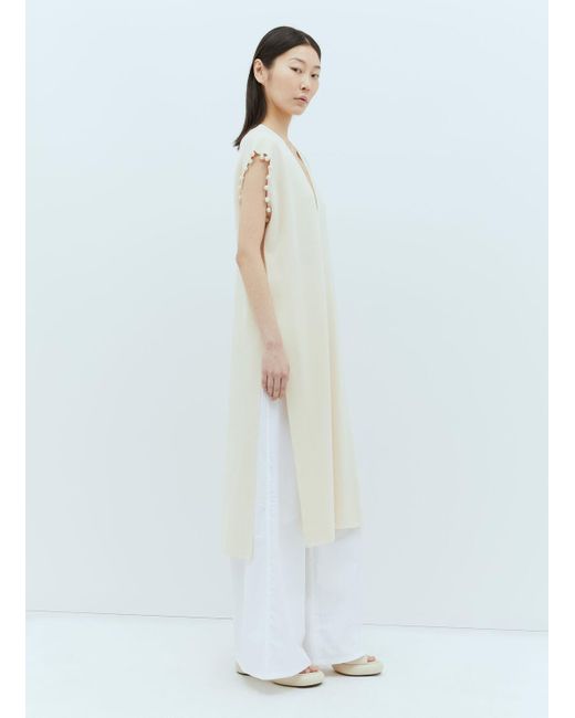 Max Mara White Knitted Midi Dress