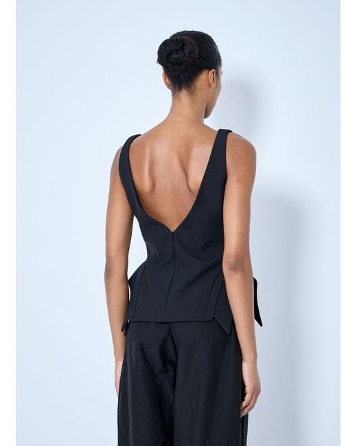 Rohe Blue Deconstructed Collar Top
