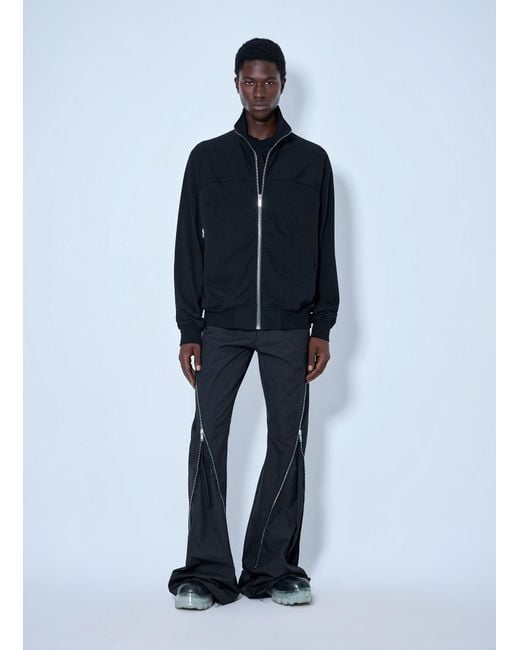 Rick Owens Blue High-Neck Zip-Up Jacket for men