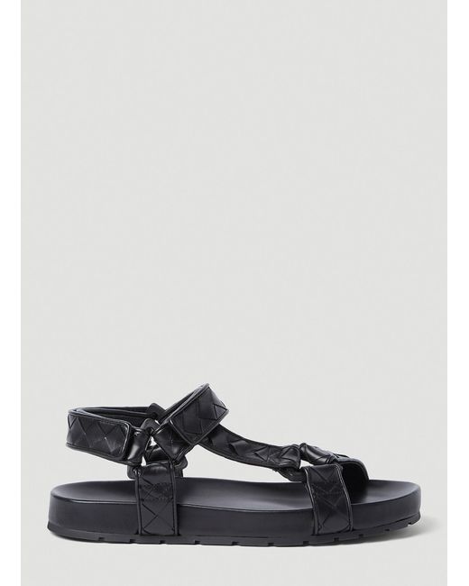 Bottega Veneta Black Intrecciato Sandals for men