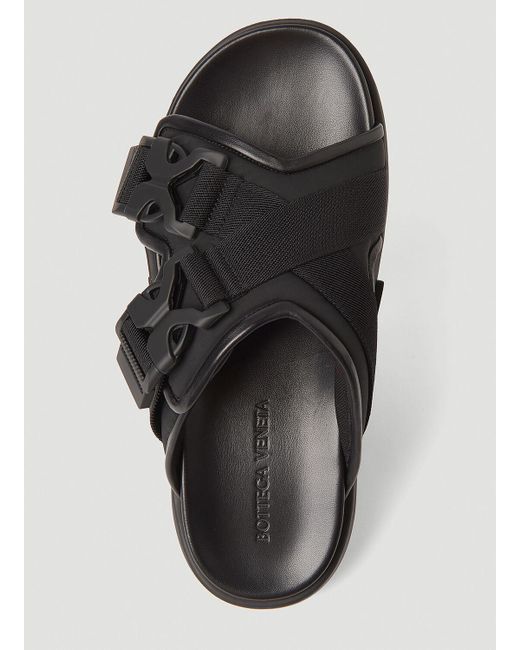 Bottega Veneta Black Buckle Fastening Sandals for men