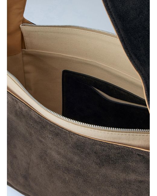 Our Legacy Gray Grande Brick Suede Shoulder Bag