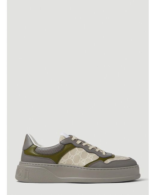 Gucci Gray Basket Low Sneakers for men