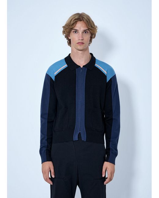 Kiko Kostadinov Blue Munno Knit Cardigan for men