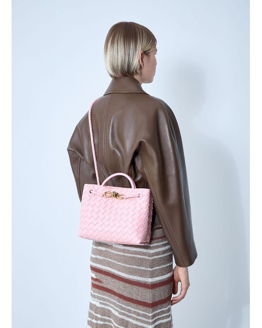 Bottega Veneta Pink Small Andiamo Handbag