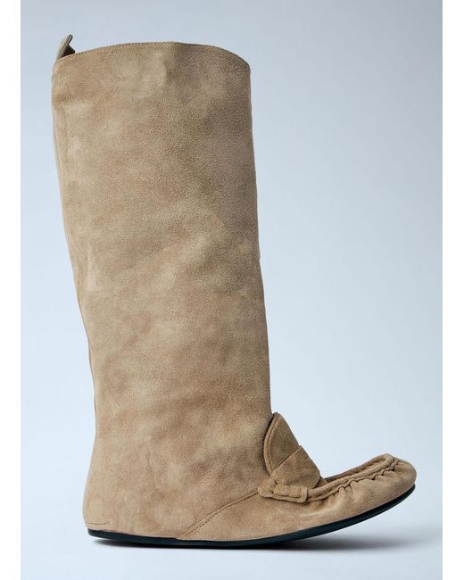 Acne Brown Suede Ankle Boots