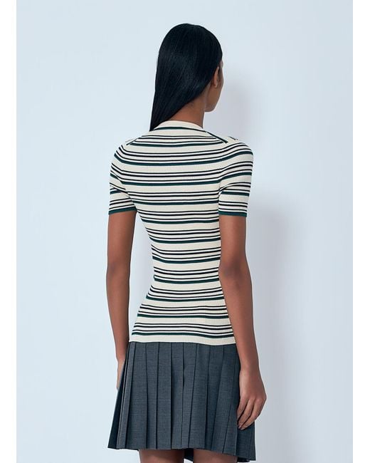Miu Miu White Stripes T-Shirt