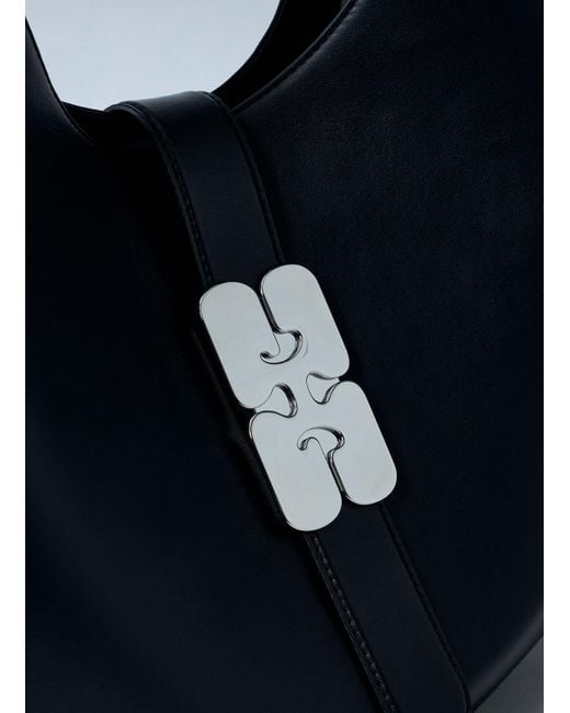 Ganni Blue Large Kat Shoulder Bag