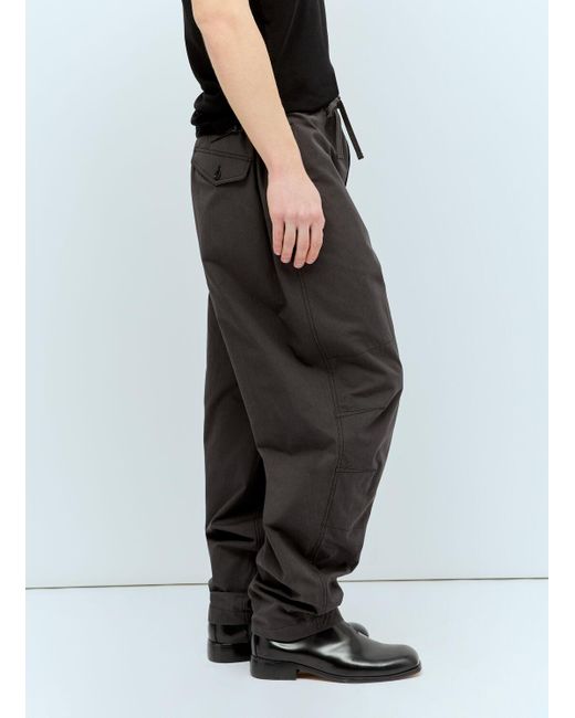 Lemaire Black Maxi Military Pants for men