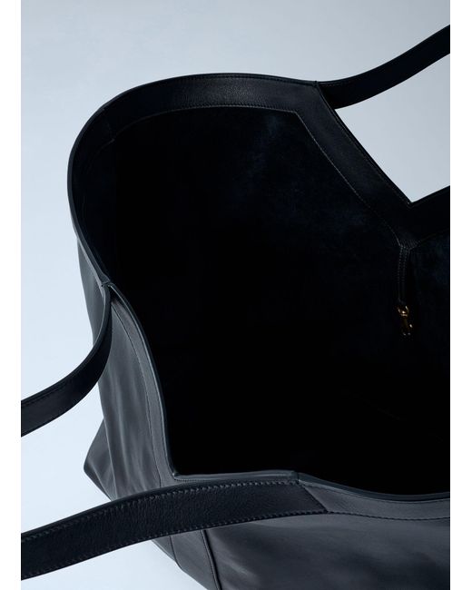 Saint Laurent Blue Large Y-Shaped Leather Tote Bag for men