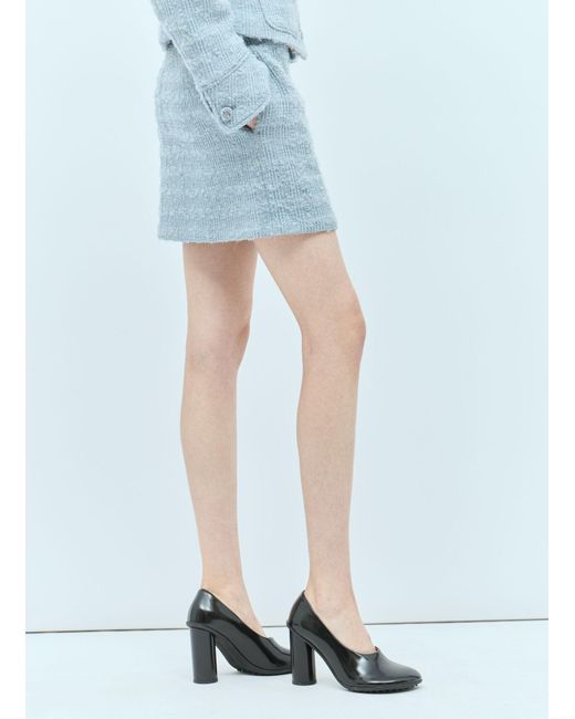 Gucci Blue Tweed Mini Skirt
