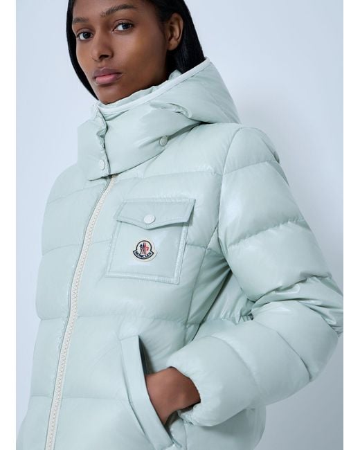 Moncler Blue Andro Short Down Jacket